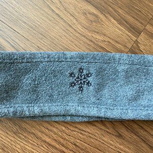 Grey Snowflake Fleece Ear Warmers Hat Outbrook